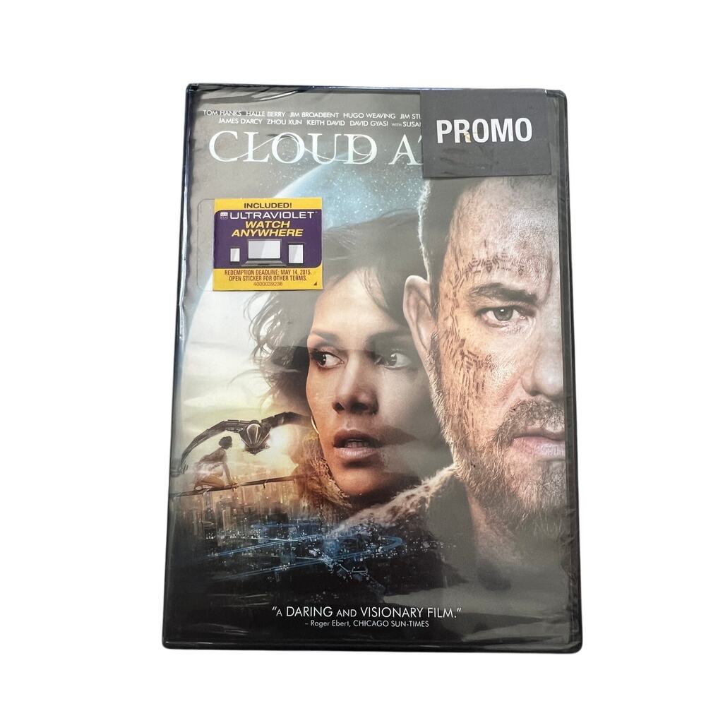 Cloud Atlas DVD Tom Hanks Halle Berry Brand New Sealed Promo Sticker